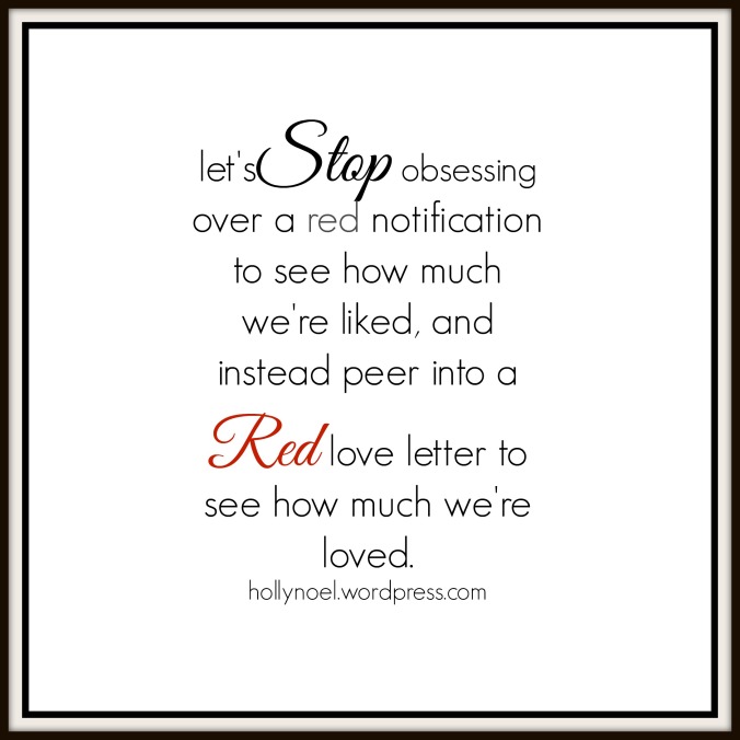 Red love letter quote